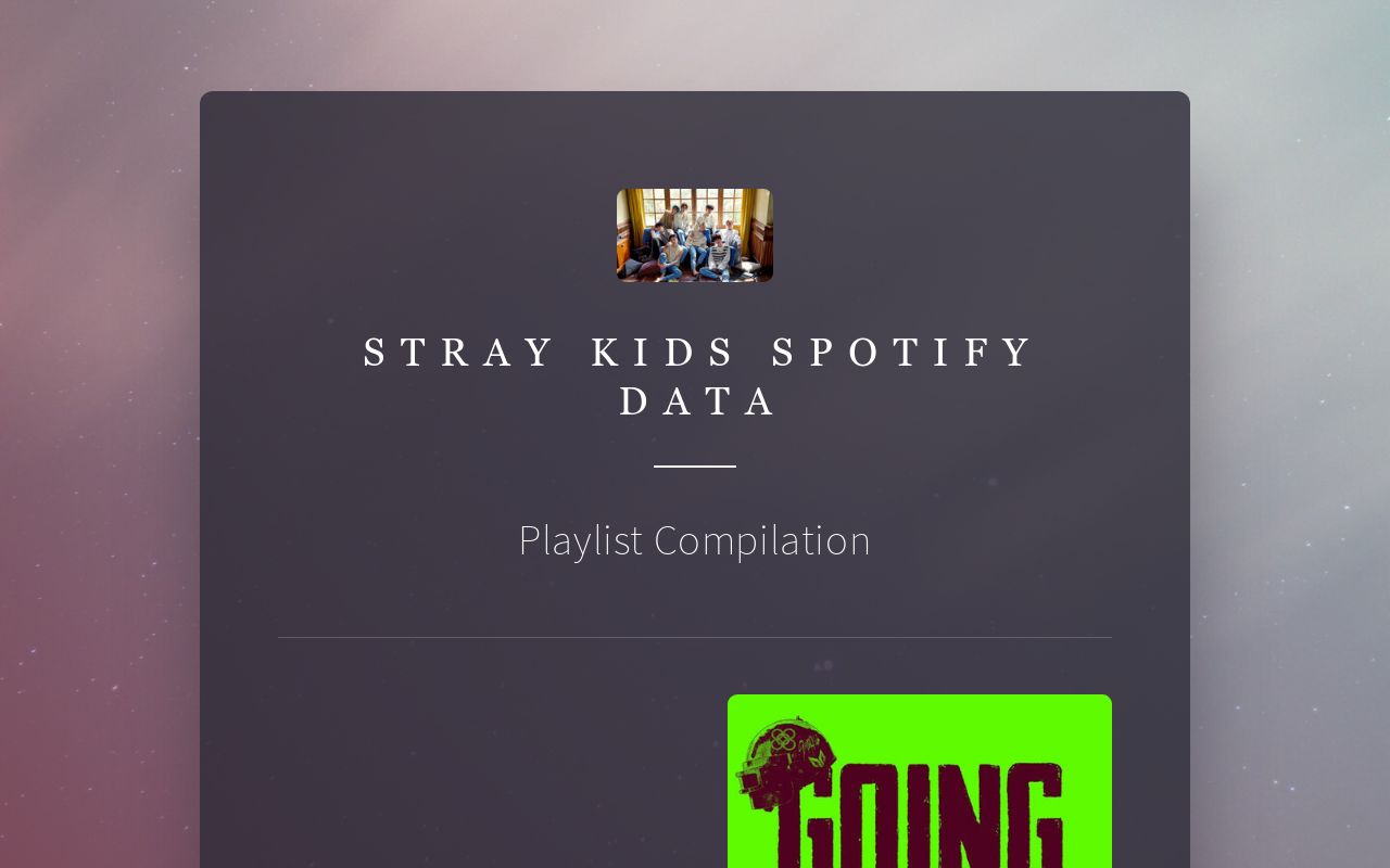 STRAY KIDS SPOTIFY DATA